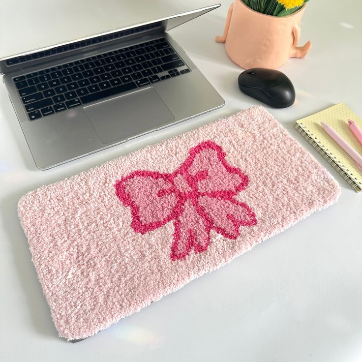Pink keyboard rug