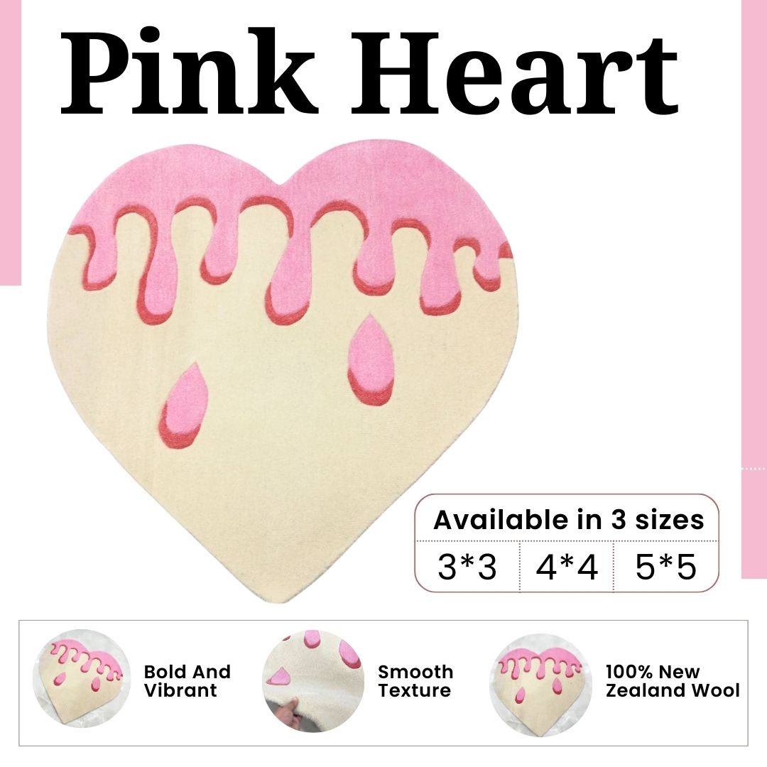 Pink Heart Rug