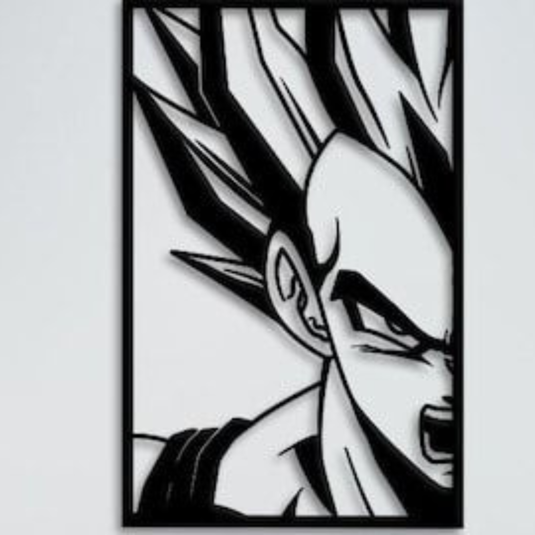 Vegeta 2d wall art | Anime Aura Acrylic Sign