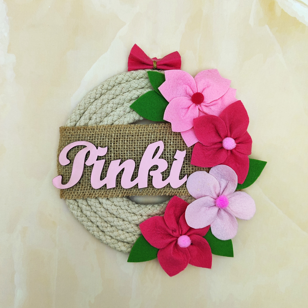 Mini Floral Name Plate